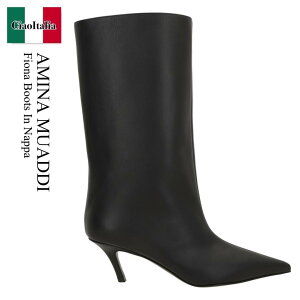 �y���ʌ���E�݌Ɍ���E�����ҏ����I�z �A�~�i���A�f�B / Amina Muaddi Fiona Boots In Nappa / C9S344030FIO / �����O�u�[�c