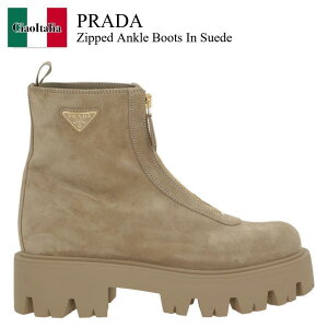 �y���ʌ���E�݌Ɍ���E�����ҏ����I�z �v���_ / Prada Zipped Ankle Boots In Suede / 1T328O F0F24 / 1T328O F050054 F0F24 / 1T328OF0F24 / 1T328OF050054F0F24 / �V���[�g�u�[�c�E�u�[�e�B
