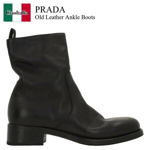 �y���ʌ���E�݌Ɍ���E�����ҏ����I�z �v���_ / Prada Old Leather Ankle Boots / 2UA006 F0002 / 2UA006 FX000V69 F0002 / 2UA006F0002 / 2UA006FX000V69F0002 / �u�[�c
