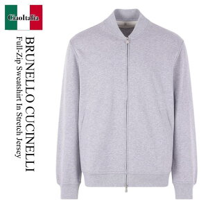 �y���ʌ���E�݌Ɍ���E�����ҏ����I�z �u���l���N�`�l�� / Brunello Cucinelli Full-Zip Sweatshirt In Stretch Jersey / MW8639072G / MW8639072G C9300 / MW8639072GC9300 / �X�E�F�b�g�E�g���[�i�[