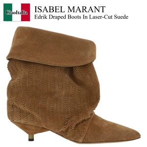 �y���ʌ���E�݌Ɍ���E�����ҏ����I�z �C�U�x���}���� / Isabel Marant Edrik Draped Boots In Laser-Cut Suede / BO0120 FBD1A38 / BO0120 FBD1A38 S50C / BO0120FBD1A38 / BO0120FBD1A38S50C / �V���[�g�u�[�c�E�u�[�e�B