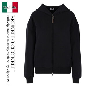 �y���ʌ���E�݌Ɍ���E�����ҏ����I�z �u���l���N�`�l�� / Brunello Cucinelli Full-Zip Hoodie In Jersey With Shiny Zipp / MN05NHF406 / MN05NHF406 C101 / MN05NHF406C101 / �p�[�J�[�E�t�[�f�B