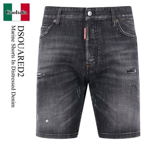 �y���ʌ���E�݌Ɍ���E�����ҏ����I�z �f�B�[�X�N�G�A�[�h / Dsquared2 Marine Shorts In Distressed Denim / S74MU096 4S3035 / S74MU096 4S3035 7900 / S74MU0964S3035 / S74MU0964S30357900 / �n�[�t�E�V���[�g�p���c