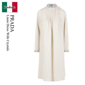 �y���ʌ���E�݌Ɍ���E�����ҏ����I�z �v���_ / Prada Linen Dress With Crystals / P3R16R F0K74 / P3R16R SOOO18MP F0K74 / P3R16RF0K74 / P3R16RSOOO18MPF0K74 / �����s�[�X