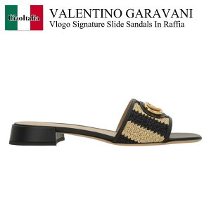 �y���ʌ���E�݌Ɍ���E�����ҏ����I�z �o�����`�m / Valentino Garavani Vlogo Signature Slide Sandals In Raffia / 8W2S0LT0IPL / 8W2S0LT0IPL V47 / 8W2S0LT0IPLV47 / �T���_���E�~���[��