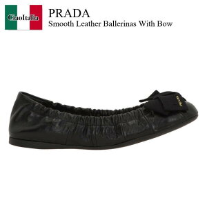 �y���ʌ���E�݌Ɍ���E�����ҏ����I�z �v���_ / Prada Smooth Leather Ballerinas With Bow / 1F322O F0002 / 1F322O F005ZJB F0002 / 1F322OF0002 / 1F322OF005ZJBF0002 / �o���G�V���[�Y
