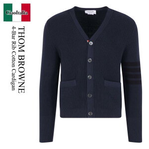 �y���ʌ���E�݌Ɍ���E�����ҏ����I�z �g�� �u���E�� / Thom Browne 4-Bar Rib Cotton Cardigan / MKC635AY3065 / MKC635AY3065 415 / MKC635AY3065415 / �J�[�f�B�K��