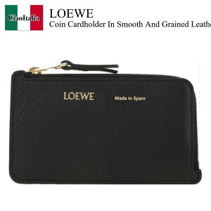 �y���ʌ���E�݌Ɍ���E�����ҏ����I�z ���G�x / Loewe Coin Cardholder In Smooth And Grained Leather / C612Z40X01 / C612Z40X01 1100 / C612Z40X011100 / �J�[�h�P�[�X�E���h����