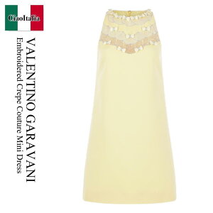 �y���ʌ���E�݌Ɍ���E�����ҏ����I�z �o�����`�m / Valentino Garavani Embroidered Crepe Couture Mini Dress / 8B3VAHG51CF / 8B3VAHG51CF A2X / 8B3VAHG51CFA2X / �����s�[�X