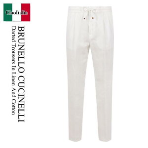 �y���ʌ���E�݌Ɍ���E�����ҏ����I�z �u���l���N�`�l�� / Brunello Cucinelli Darted Trousers In Linen And Cotton / MH255E1710 / MH255E1710 C1900 / MH255E1710C1900 / �p���c�E�{�g���X���̑�