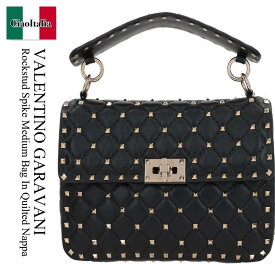 【数量限定・在庫限り・早い者勝ち！】 バレンチノ / かばん / カバン / Valentino Garavani Rockstud Spike Medium Bag In Quilted Napp / 8W2B0122NAP / 8W2B0122NAP 0NO / 8W2B0122NAP0NO / ショルダーバッグ・ポシェット