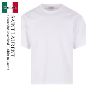 �y���ʌ���E�݌Ɍ���E�����ҏ����I�z �T�����[���� / Saint Laurent Cassandre Oversized T-Shirt In Cotton / 862769 Y38AK / 862769 Y38AK 9538 / 862769Y38AK / 862769Y38AK9538 / T�V���c�E�J�b�g�\�[