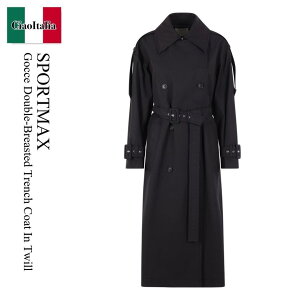 �y���ʌ���E�݌Ɍ���E�����ҏ����I�z �X�|�[�c�}�b�N�X / Sportmax Gocce Double-Breasted Trench Coat In Twill / 2612021031600 003 / 2612021031600 305 003 / 2612021031600003 / 2612021031600305003 / �g�����`�R�[�g