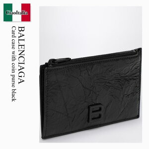 yʌE݌ɌEҏIzoVAK / Balenciaga Card Case With Coin Purse Black / 766465 2AA65 / 766465 2AA65 1000 / 7664652AA651000 / J[hP[XEh