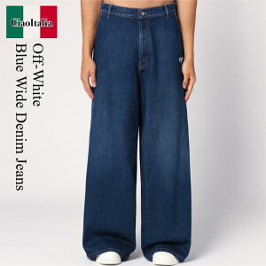 �y���ʌ���E�݌Ɍ���E�����ҏ����I�z �I�t�z���C�g / Off-White Blue Wide Denim Jeans / OMYA18CF24DEN001 / OMYA18CF24DEN001 4403 / OMYA18CF24DEN0014403 / �f�j���E�W�[�p��
