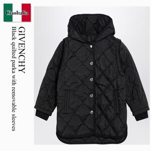 �y���ʌ���E�݌Ɍ���E�����ҏ����I�z �W�o���V�B / Givenchy Black Quilted Parka With Removable Sleeves / H30445 BNY / H30445 BNY 09B / H30445BNY09B / �L�b�Y�A�E�^�[