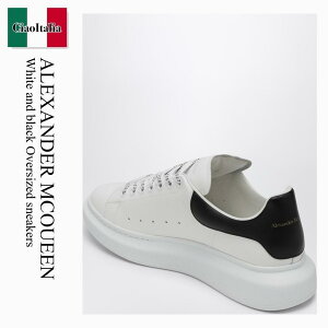 yʌE݌ɌEҏIz ALT_[E}bNC[ / Alexander Mcqueen White And Black Oversized Sneakers / 553770 WIEF1 / 553770 WIEF1 9061 / 553770WIEF19061 / Xj[J[