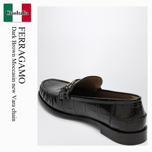 yʌE݌ɌEҏIz tFK / Ferragamo Dark Brown Moccasin New Vara Chain / 781065 / 781065 TM / 781065TM / [t@[EIbNXtH[h
