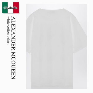 �y���ʌ���E�݌Ɍ���E�����ҏ����I�z �A���L�T���_�[�E�}�b�N�C�[�� / Alexander Mcqueen White Cotton T-Shirt / 815069 QTAC7 / 815069 QTAC7 0909 / 815069QTAC70909 / T�V���c�E�J�b�g�\�[