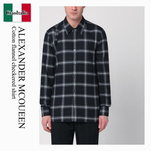�y���ʌ���E�݌Ɍ���E�����ҏ����I�z �A���L�T���_�[�E�}�b�N�C�[�� / Alexander Mcqueen Cotton Flannel Checkered Shirt / 814736 QSABR / 814736 QSABR 1058 / 814736QSABR1058 / �V���c