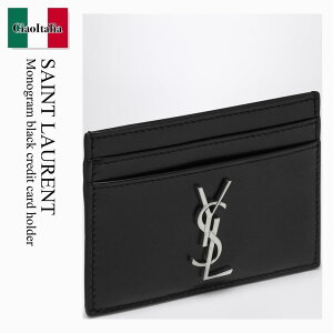 yʌE݌ɌEҏIz T[ / Saint Laurent Monogram Black Credit Card Holder / 485631 0SX0E / 485631 0SX0E 1000 / 4856310SX0E1000 / J[hP[XEh