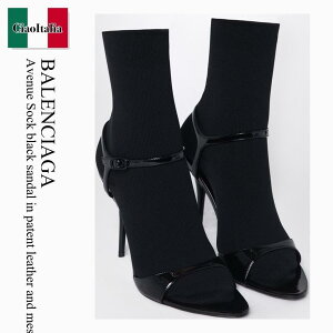 yʌE݌ɌEҏIz oVAK / Balenciaga Avenue Sock Black Sandal / 810517 W12H2 / 810517 W12H2 1010 / 810517W12H21010 / T_E~[