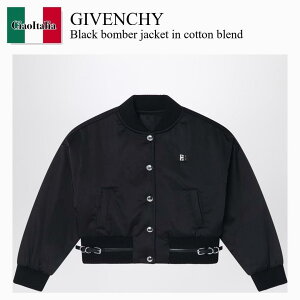 yʌE݌ɌEҏIz WoVB / Givenchy Black Bomber Jacket In Cotton Blend / H30769 ACO / H30769 ACO 09B / H30769ACO09B / LbYAE^[