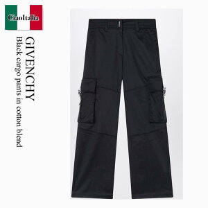 yʌE݌ɌEҏIz WoVB / Givenchy Black Cargo Pants In Cotton Blend / H30766 ACO / H30766 ACO 09B / H30766ACO09B / LbYp{gX