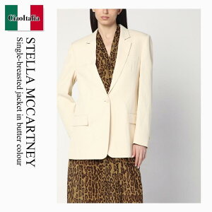 yʌE݌ɌEҏIz XeE}bJ[gj[ / Stella Mccartney Single-Breasted Jacket In Butter Colour / 650149 STA49 / 650149 STA49 9210 / 650149STA499210 / WPbg