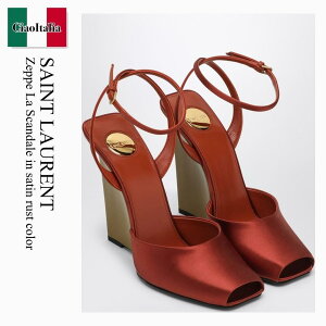 �y���ʌ���E�݌Ɍ���E�����ҏ����I�z �T�����[���� / Saint Laurent Zeppe La Scandale In Satin Rust Color / 818007 9QNAO / 818007 9QNAO 6303 / 8180079QNAO6303 / �T���_���E�~���[��