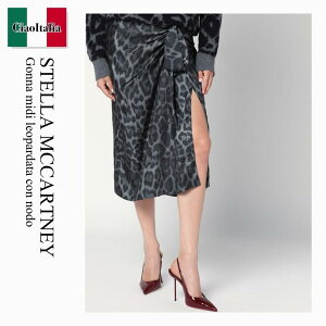 �y���ʌ���E�݌Ɍ���E�����ҏ����I�z �X�e���E�}�b�J�[�g�j�[ / Stella Mccartney Gonna Midi Leopardata Con Nodo / 630146 3GS225 / 630146 3GS225 1230 / 6301463GS2251230 / �X�J�[�g