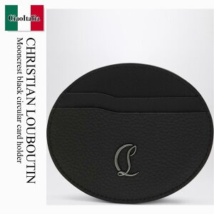 yʌE݌ɌEҏIz NX`u^ / Christian Louboutin Mooncrest Black Circular Card Holder / 3255171 / 3255171 BK01 / 3255171BK01 / J[hP[XEh