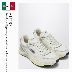 �y���ʌ���E�݌Ɍ���E�����ҏ����I�z �I�[�g���[ / Autry Sneakers Hyperway In Mesh And White And Grey Suede / HYLMGN01 / HYLMGN01 GN01 / HYLMGN01GN01 / �X�j�[�J�[