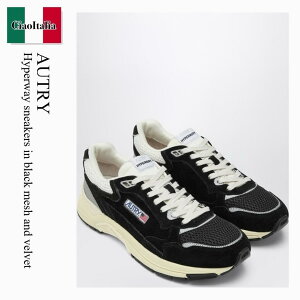 �y���ʌ���E�݌Ɍ���E�����ҏ����I�z �I�[�g���[ / Autry Hyperway Sneakers In Black Mesh And Velvet / HYLMUM07 / HYLMUM07 UM07 / HYLMUM07UM07 / �X�j�[�J�[