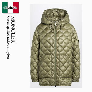 yʌE݌ɌEҏIz N[ / Moncler Green Quilted Jacket In Nylon / 2F000 80T / 2F000 13595ZZ 80T / 2F00013595ZZ80T / _EWPbgER[g