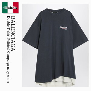 yʌE݌ɌEҏIz oVAK / Balenciaga Double T-Shirt Political Campaign Navy White / 835512 TSVU9 / 835512 TSVU9 3903 / 835512TSVU93903 / TVcEJbg\[