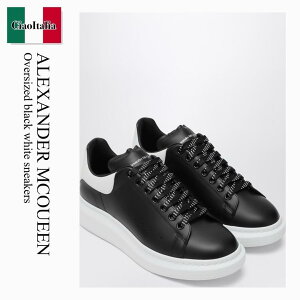 yʌE݌ɌEҏIz ALT_[E}bNC[ / Alexander Mcqueen Oversized Black White Sneakers / 553680 WIAIG / 553680 WIAIG 1070 / 553680WIAIG1070 / Xj[J[