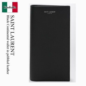 �y���ʌ���E�݌Ɍ���E�����ҏ����I�z �T�����[���� / Saint Laurent Black Continental Wallet In Pebbled Leather / 396308 BTY0N / 396308 BTY0N 1000 / 396308BTY0N1000 / �����z