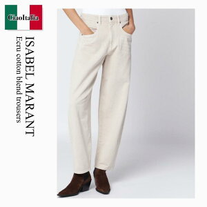 yʌE݌ɌEҏIz CUx} / Isabel Marant Ecru Cotton Blend Trousers / APA058 4FAC3H01I / APA058 4FAC3H01I 23EC / APA0584FAC3H01I23EC / fjEW[p