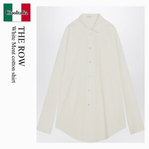 yʌE݌ɌEҏIz UEE / The Row White Ment Cotton Shirt / 10204W4075 / 10204W4075 WHT / 10204W4075WHT / uEXEVc