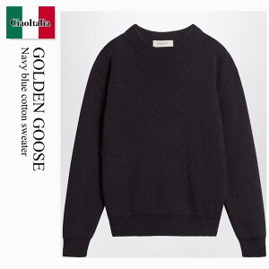 �y���ʌ���E�݌Ɍ���E�����ҏ����I�z �S�[���f���O�[�X / Golden Goose Navy Blue Cotton Sweater / GKP01401 P002241 / GKP01401 P002241 50501 / GKP01401P00224150501 / �L�b�Y�p�g�b�v�X