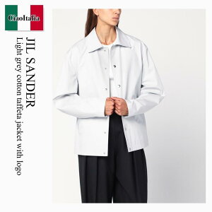 yʌE݌ɌEҏIz WT_[ / Jil Sander Light Grey Cotton Taffeta Jacket With Logo / J53BN0004 J45306 / J53BN0004 J45306 058 / J53BN0004J45306058 / WPbg̑