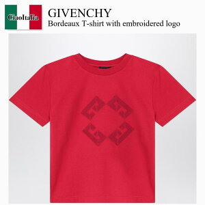 �y���ʌ���E�݌Ɍ���E�����ҏ����I�z �W�o���V�B / Givenchy Bordeaux T-Shirt With Embroidered Logo / H30967 BCO / H30967 BCO 95H / H30967BCO95H / �L�b�Y�p�g�b�v�X