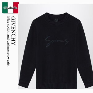 �y���ʌ���E�݌Ɍ���E�����ҏ����I�z �W�o���V�B / Givenchy Blue Cotton And Cashmere Sweater / H31027CO / H31027CO 853 / H31027CO853 / �L�b�Y�p�g�b�v�X