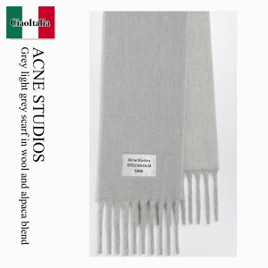 yʌE݌ɌEҏIz ANlXgDfBIX / Acne Studios Grey Light Grey Scarf In Wool And Alpaca Blend / CA0343 / CA0343 AO6 / CA0343AO6 / }t[EXg[