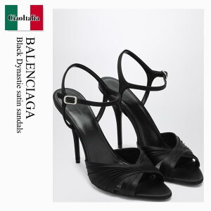 �y���ʌ���E�݌Ɍ���E�����ҏ����I�z �o�����V�A�K / Balenciaga Black Dynastie Satin Sandals / 851903 W0WM0 / 851903 W0WM0 1000 / 851903W0WM01000 / �T���_���E�~���[��