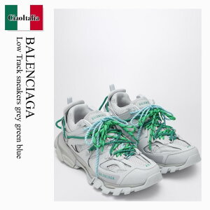 yʌE݌ɌEҏIz oVAK / Balenciaga Low Track Sneakers Grey Green Blue / 800592 WTRHK / 800592 WTRHK 1340 / 800592WTRHK1340 / Xj[J[