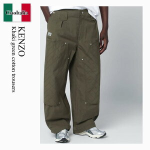 �y���ʌ���E�݌Ɍ���E�����ҏ����I�z �P���]�[ / Kenzo Khaki Green Cotton Trousers / FF65PA2469HD / FF65PA2469HD 51 / FF65PA2469HD51 / �p���c�E�{�g���X���̑�