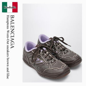 yʌE݌ɌEҏIz oVAK / Balenciaga Hamptons Worn-Out Sneakers Brown And Lilac / 841763 WCURS / 841763 WCURS 2050 / 841763WCURS2050 / Xj[J[