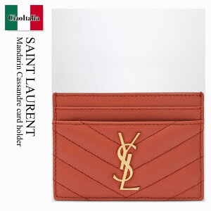 yʌE݌ɌEҏIz T[ / Saint Laurent Mandarin Cassandre Card Holder / 423291 AAA44 / 423291 AAA44 7993 / 423291AAA447993 / J[hP[XEh